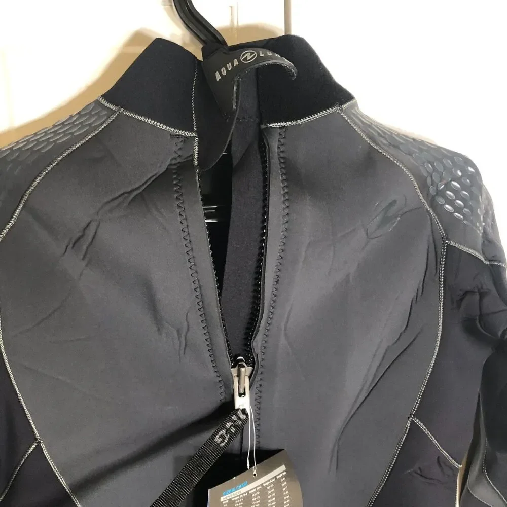 NWT Aqua Lung AquaFlex Full Wetsuit 3mm Scuba Dive Snorkel Jumpsuit Black Grey